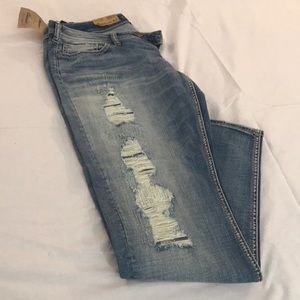 SILVER  DISTRESSED TUESDAY JEANS